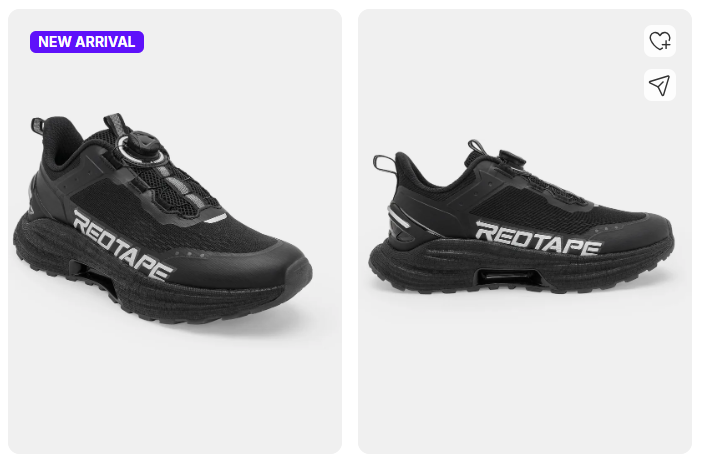 Red Tape Dial Lace Walking Shoes for Men Ultimate Comfort with Slip-Resistance, Arch Support & Dynamic Fit