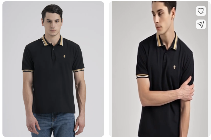 Red Tape Solid Men Polo Neck Black T-Shirt Stylish, Comfortable & Affordable Everyday Essential