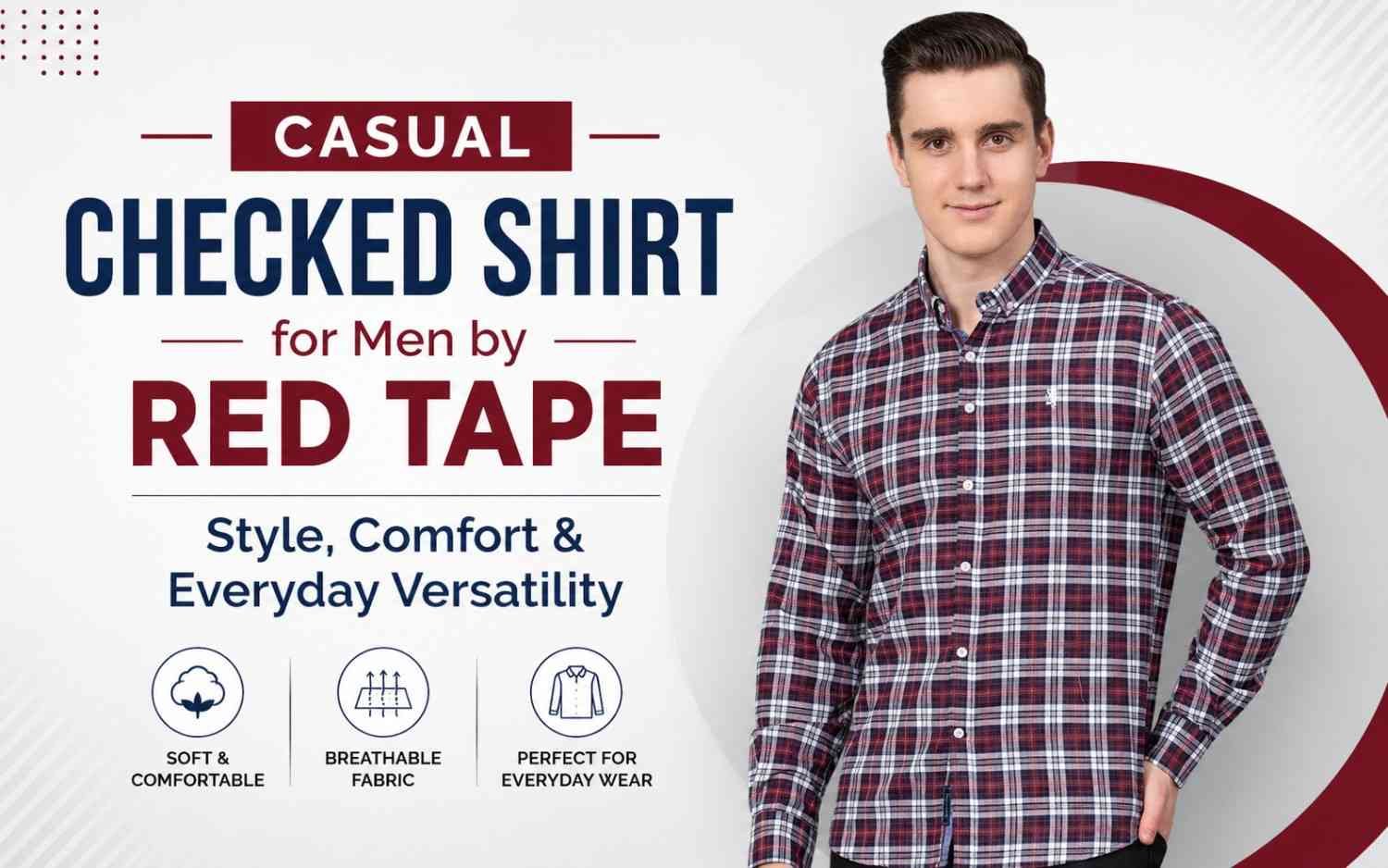 Casual Checked Shirt for Men by Red Tape: Style, Comfort & Everyday Versatility